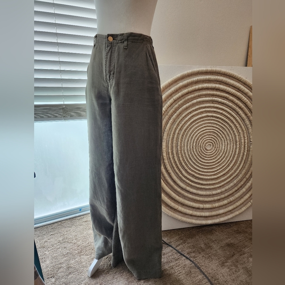 L'Agence Bria High waist wide leg linen pants Sz.26 - Picture 3 of 6